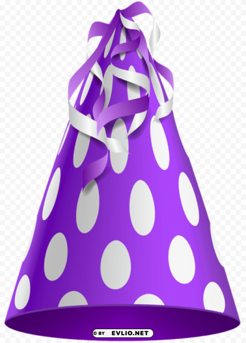 party hat purple Transparent Background Isolation in HighQuality PNG