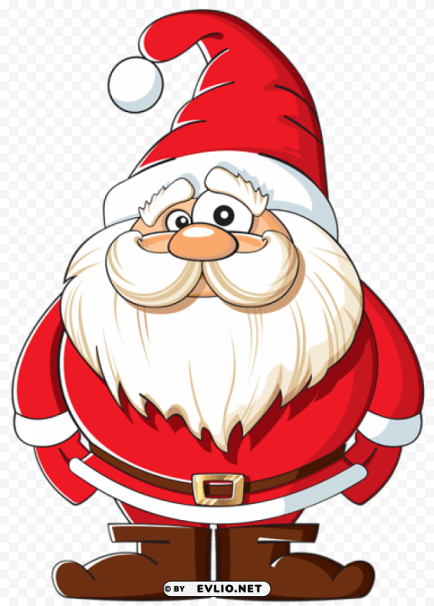 santa Transparent Background Isolated PNG Icon