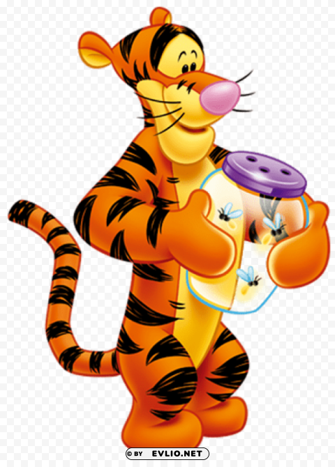 transparent tigger winnie the pooh cartoon ClearCut Background PNG Isolation