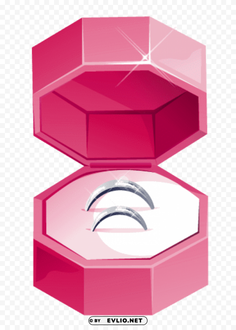Valentine Pink Rings PNG Files With Transparent Backdrop