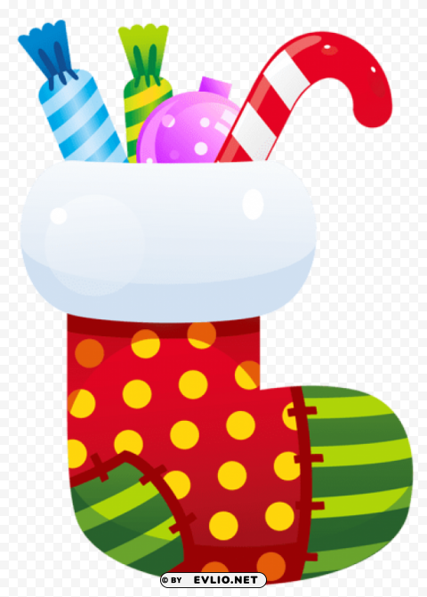christmas stocking Isolated Item on Transparent PNG