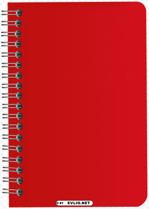 red notebook ClearCut Background PNG Isolated Subject
