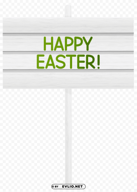 white happy easter sign PNG images with transparent overlay