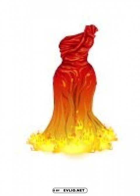 yosurvivor nic dress on fire red PNG Image Isolated with Clear Transparency