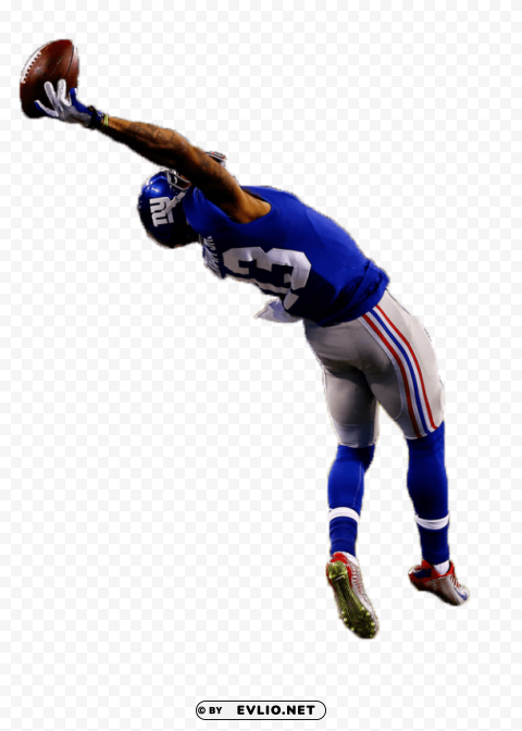 american football player catching a ball PNG Isolated Illustration with Clear Background
