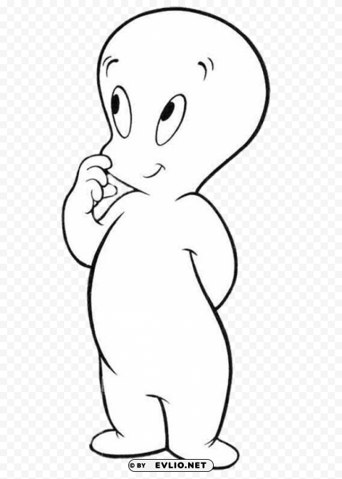 cute casper Transparent Background PNG Isolated Pattern clipart png photo - 7d63247b