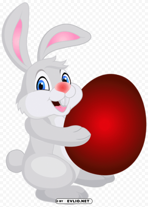 bunny with easter egg Isolated Object with Transparent Background in PNG