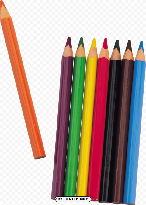 color pencil's PNG Image with Transparent Isolated Graphic