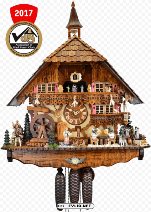 Cuckoo Clock ClearCut Background PNG Isolated Subject