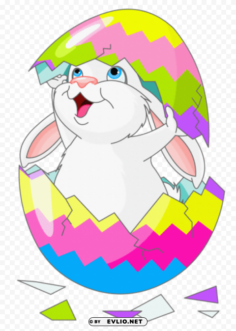 easter bunnypicture with egg Isolated Graphic on Clear PNG