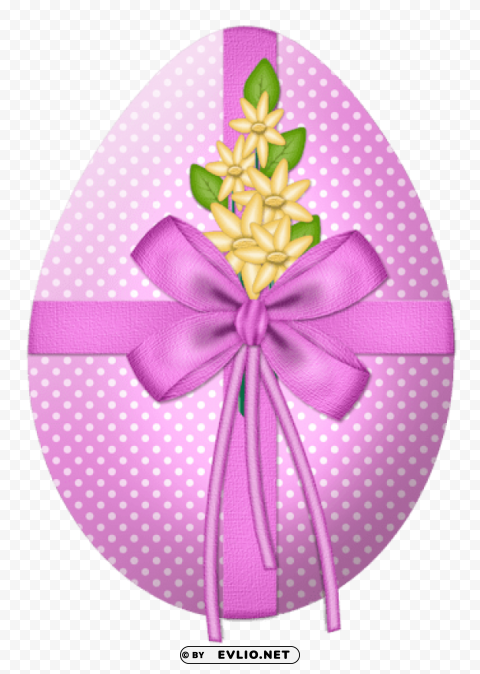 easter pink egg with flower decorpicture PNG files with transparency