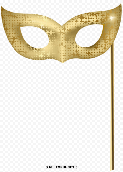gold carnival mask Isolated Subject in Transparent PNG