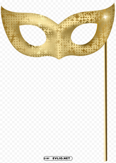 Gold Carnival Mask Isolated Subject In Transparent PNG