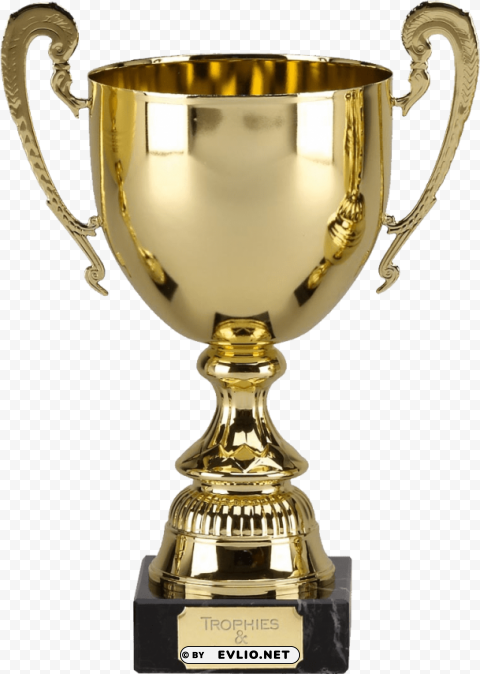 golden cup Transparent PNG Isolated Item with Detail