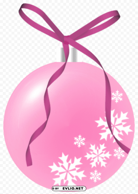 pink christmas ball Isolated Design Element in HighQuality Transparent PNG