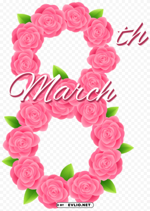 8 march floral transparent PNG with no cost