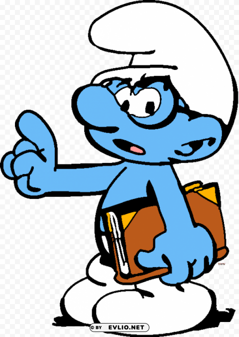 brainy smurf Isolated Graphic on Clear Background PNG