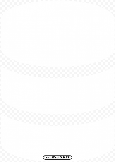 Database Icon White Isolated PNG Element With Clear Transparency