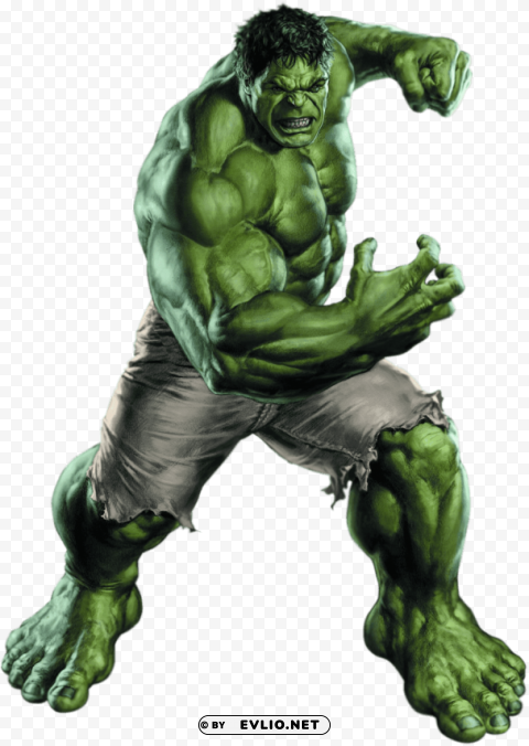 Hulk Front View PNG Graphic Isolated With Transparency