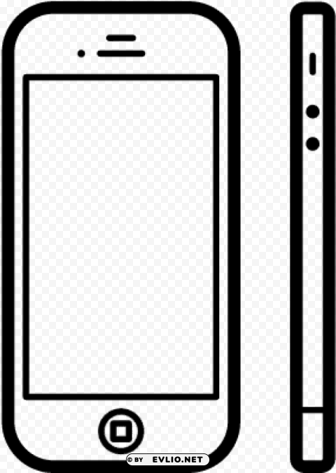 iphone side view vector Transparent Background Isolation of PNG PNG transparent with Clear Background ID ada3cc76