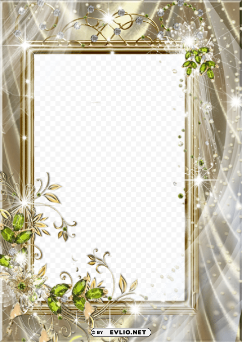 beautiful transparent frame with green diamonds Free download PNG images with alpha channel diversity