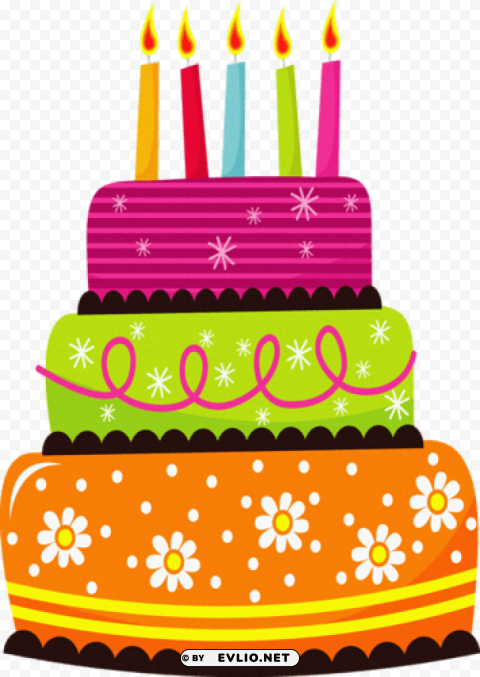 birthday cake PNG Graphic Isolated on Clear Background