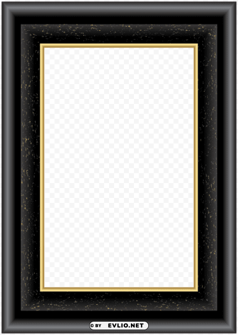 Black Decorative Frame Isolated Object With Transparent Background In PNG