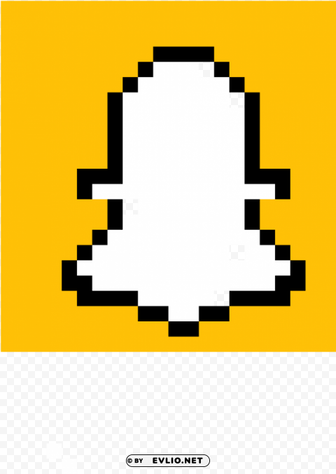pixel art logo snapchat PNG transparent artwork