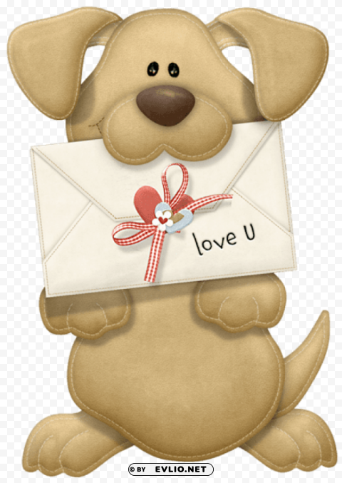 Valentine Puppy I Love Youpicture Isolated Item On HighResolution Transparent PNG