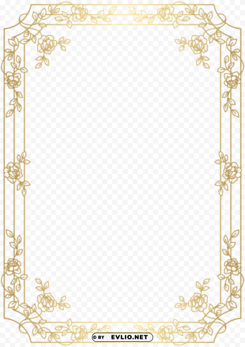 deco border frame PNG Isolated Design Element with Clarity