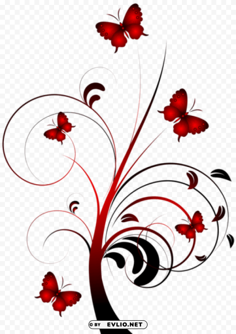floral decoration PNG images with transparent canvas variety