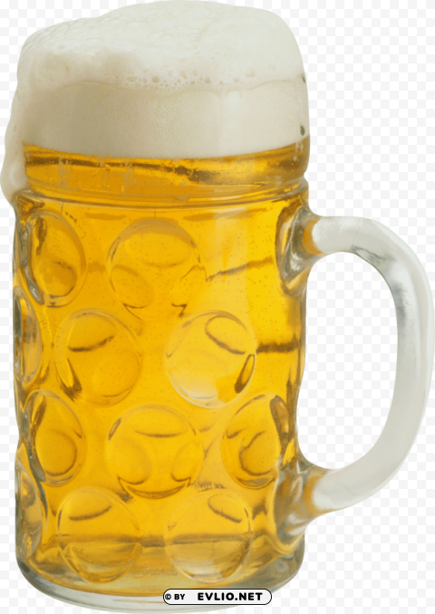 ice cold beer in mug HighResolution Isolated PNG with Transparency
