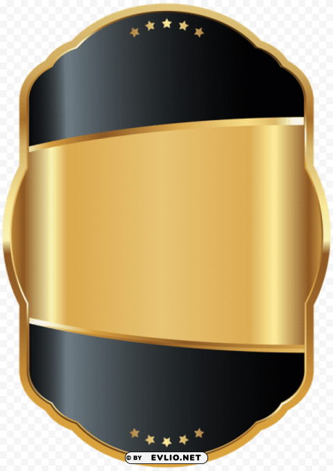 label template black gold PNG with no background for free