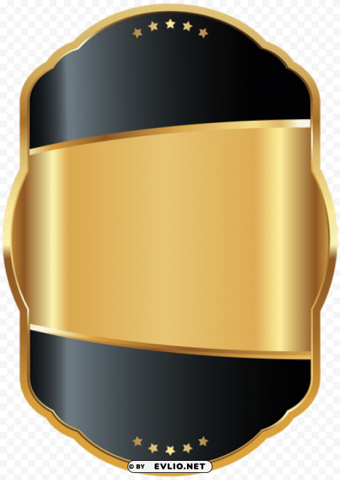 Label Template Black Gold PNG With No Background For Free