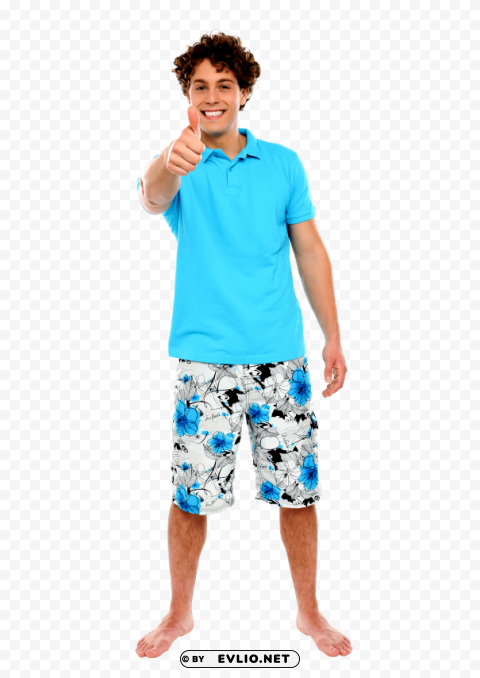 Transparent background PNG image of men pointing thumbs up Transparent PNG Isolated Illustration - Image ID 9f654405