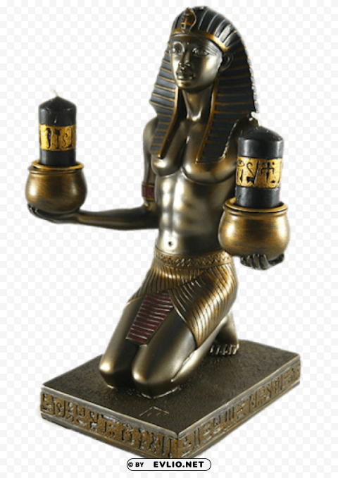 pharaoh Egyptian Candle Holder Statue PNG images with alpha transparency wide selection