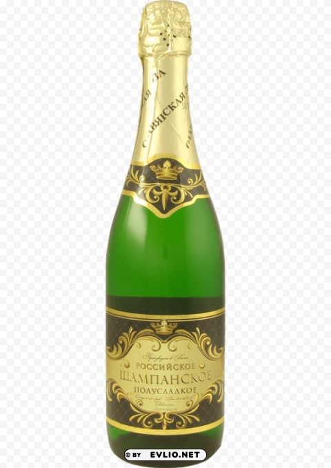 sparkling wine from a bottle Transparent Background PNG Isolated Art