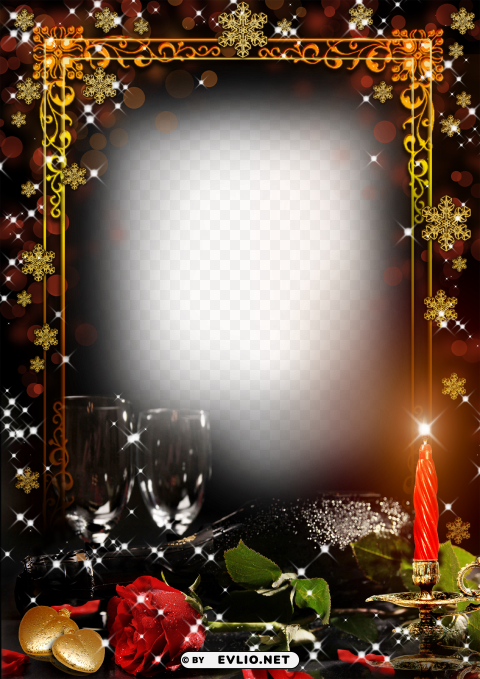 christmas frame romantic winter eveni christmas frame - romantic photo frames Isolated PNG Element with Clear Transparency PNG transparent with Clear Background ID 107306d8