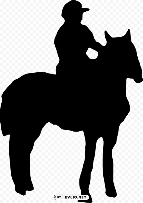 horse riding silhouette Transparent Background Isolated PNG Design