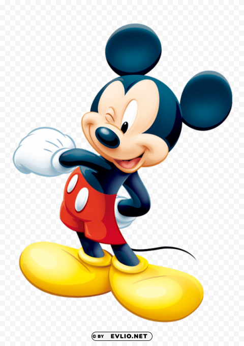 mickey mouse wink PNG Image with Clear Isolated Object clipart png photo - b3b99d0b