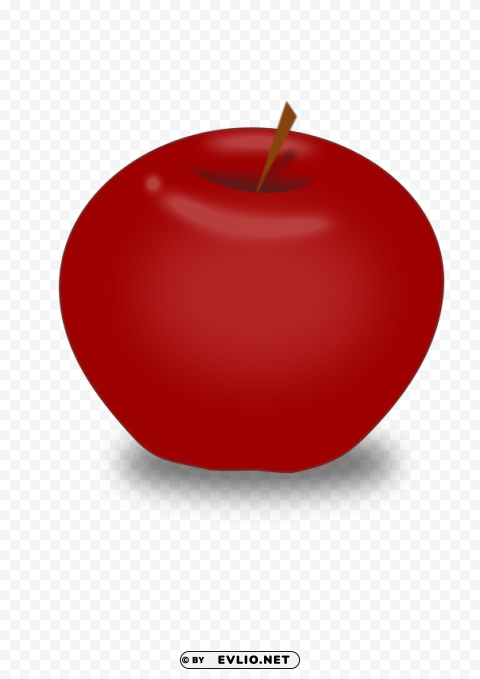 Red Apple Transparent Background Isolated PNG Icon