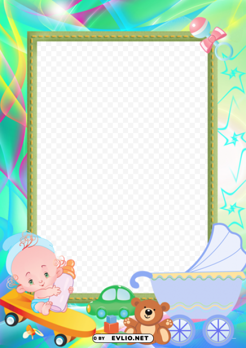 baby photo frame Isolated Artwork on HighQuality Transparent PNG
