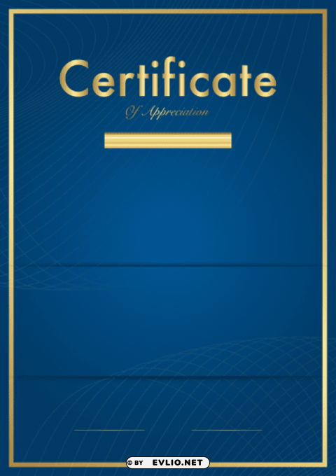 certificate template blue PNG images for printing