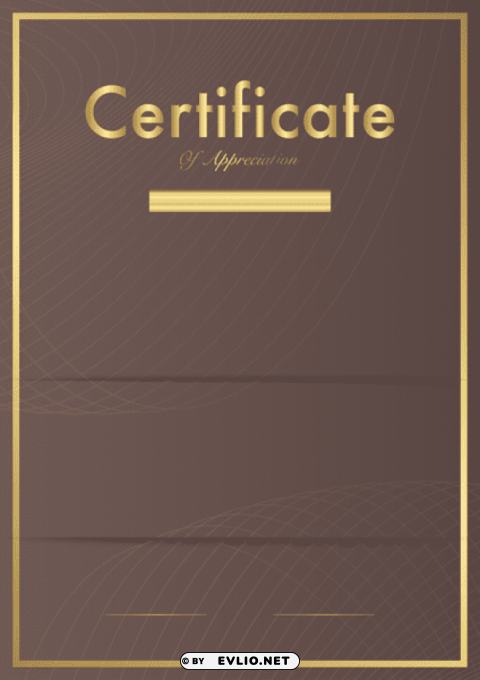 certificate template brown PNG Image with Transparent Isolated Graphic Element