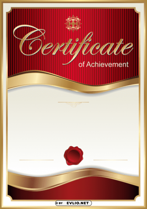 red certificate template Transparent PNG picture
