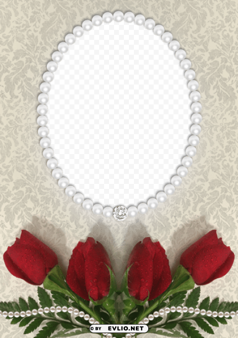 roses and pearlsframe PNG images without licensing