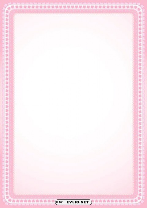 Soft Pinkwith Hearts PNG Graphic Isolated On Transparent Background