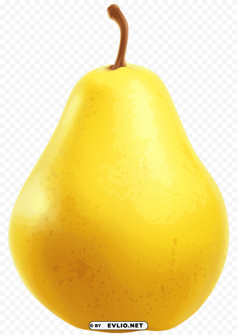yellow pear Transparent Background Isolated PNG Design Element