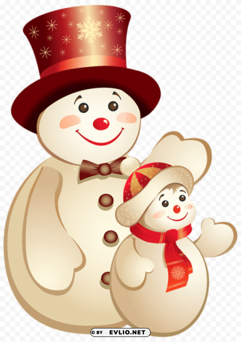 cute snowmns Clear background PNG elements