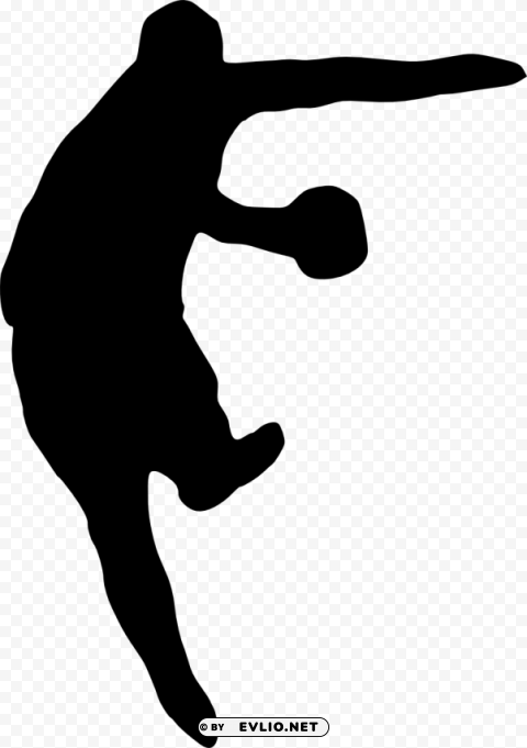 football player silhouette Transparent PNG Illustration with Isolation